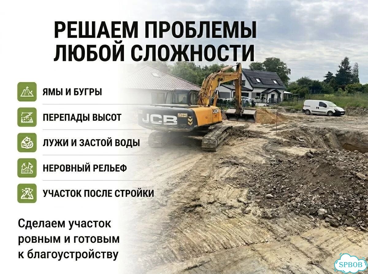 Благоустройство участка, дренаж, озеленение, газон фото 3