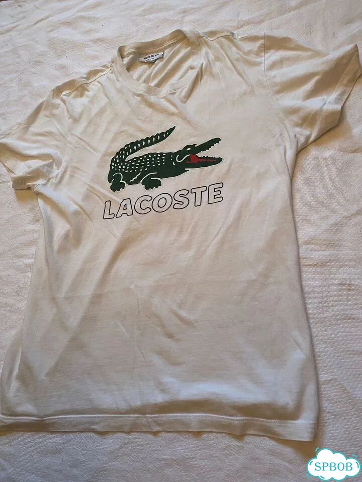 Футболка lacoste белая фото 3