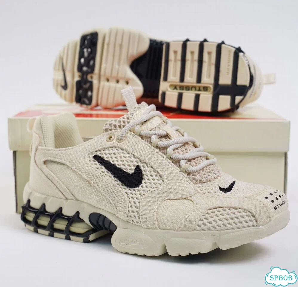 Nike x Stussy Air Zoom Spiridon Cage 2 Cream Black фото 1