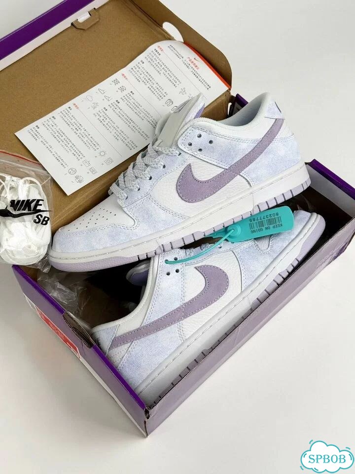 Nike SB Dunk Low White Purple фото 7