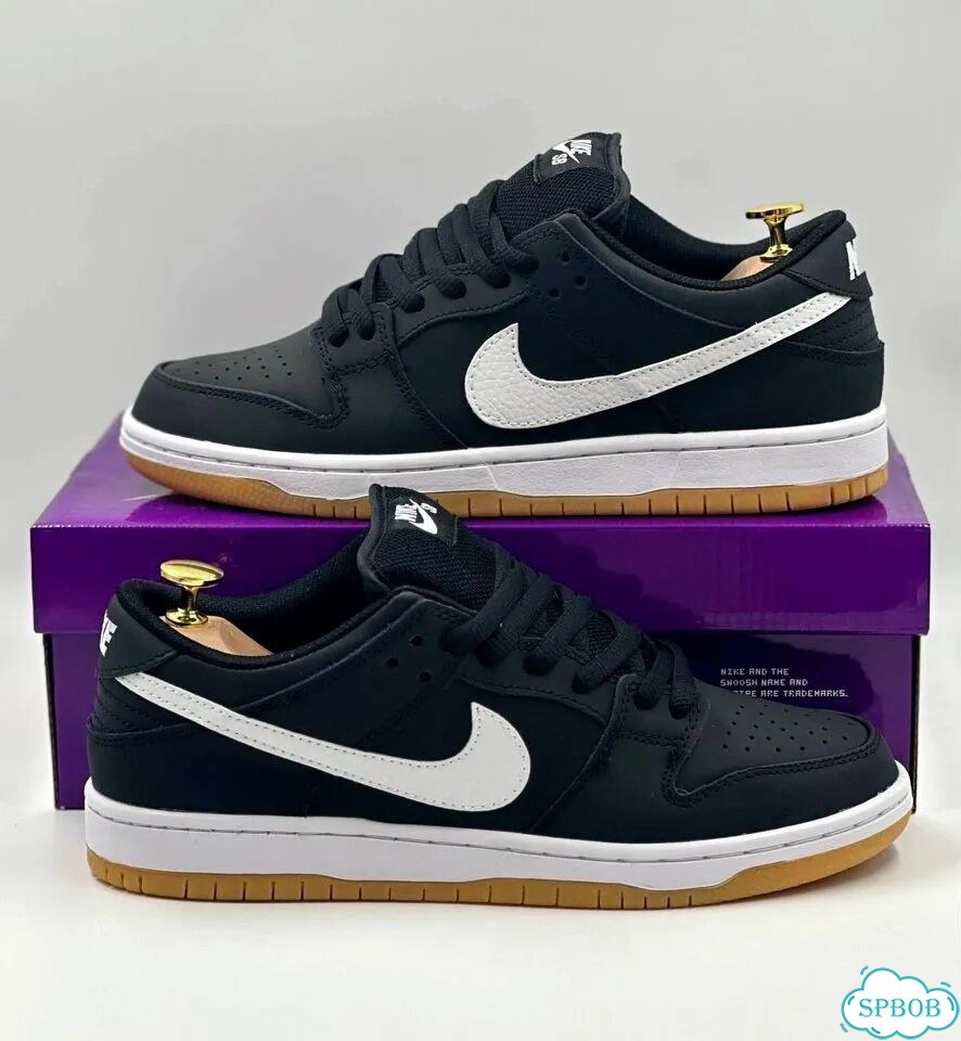 Nike SB Dunk Low Black White фото 1