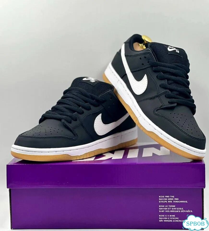 Nike SB Dunk Low Black White фото 2