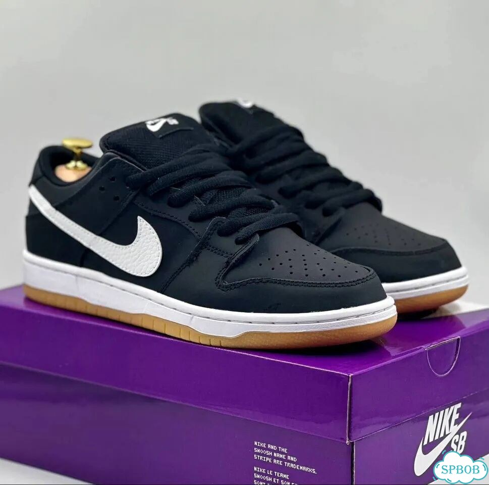 Nike SB Dunk Low Black White фото 3