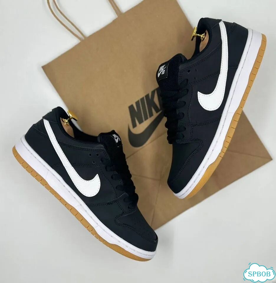 Nike SB Dunk Low Black White фото 4