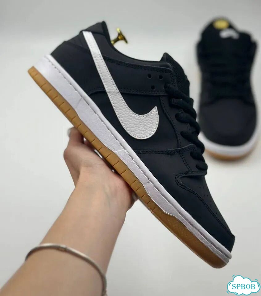 Nike SB Dunk Low Black White фото 6