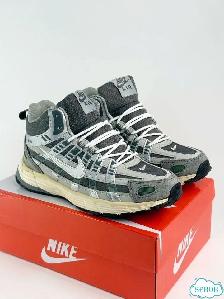 Nike P-6000 с мехом Grey Green фото 3