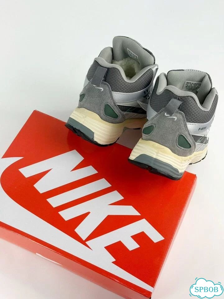 Nike P-6000 с мехом Grey Green фото 6