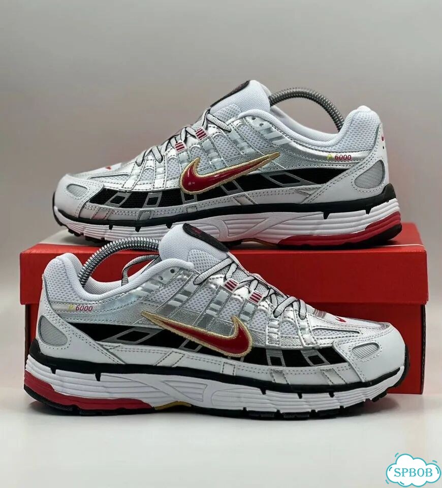 Nike P-6000 White Red фото 1
