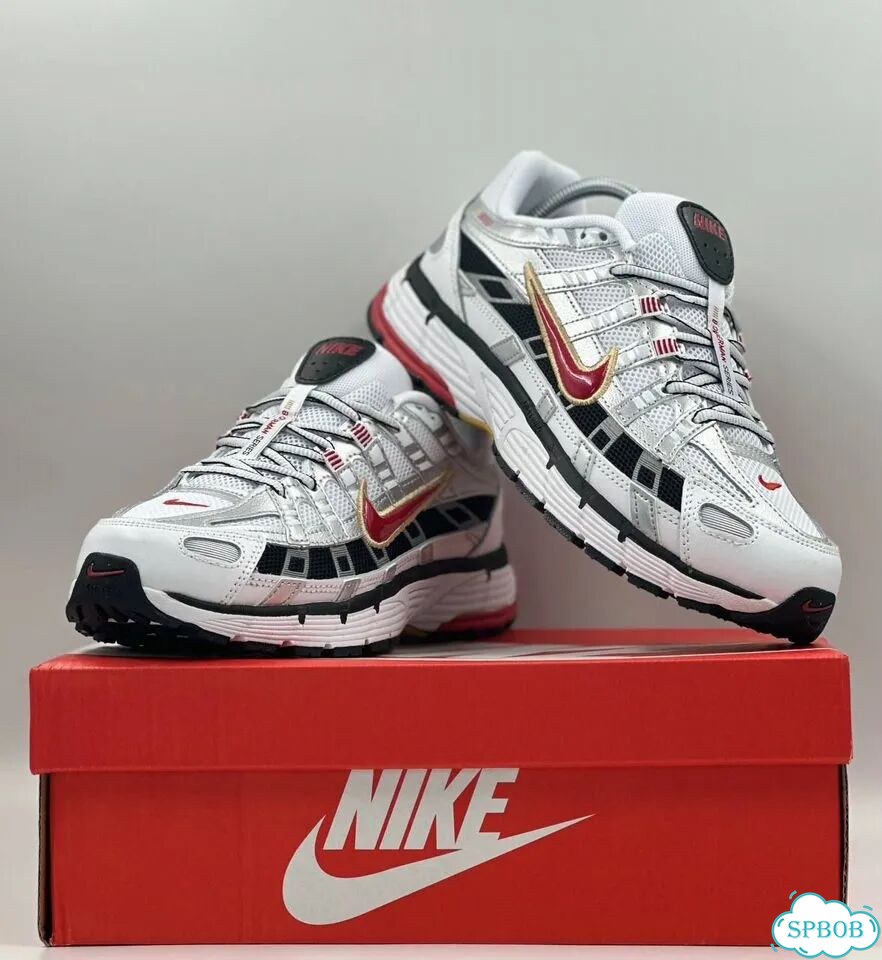 Nike P-6000 White Red фото 3