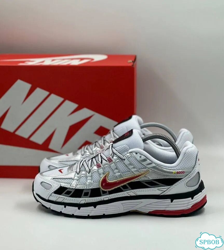 Nike P-6000 White Red фото 6
