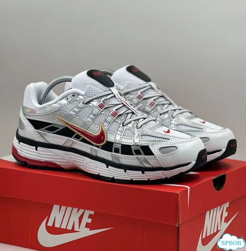 Nike P-6000 White Red фото 7