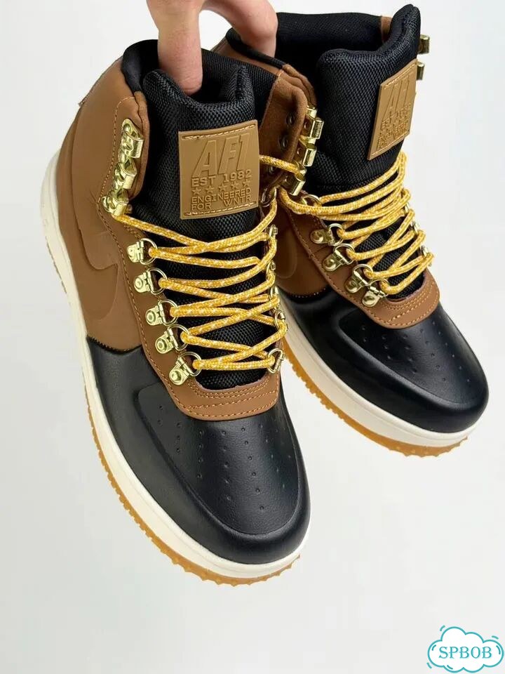 Nike Lunar Force 1 Duckboot с мехом (коричневый) фото 1