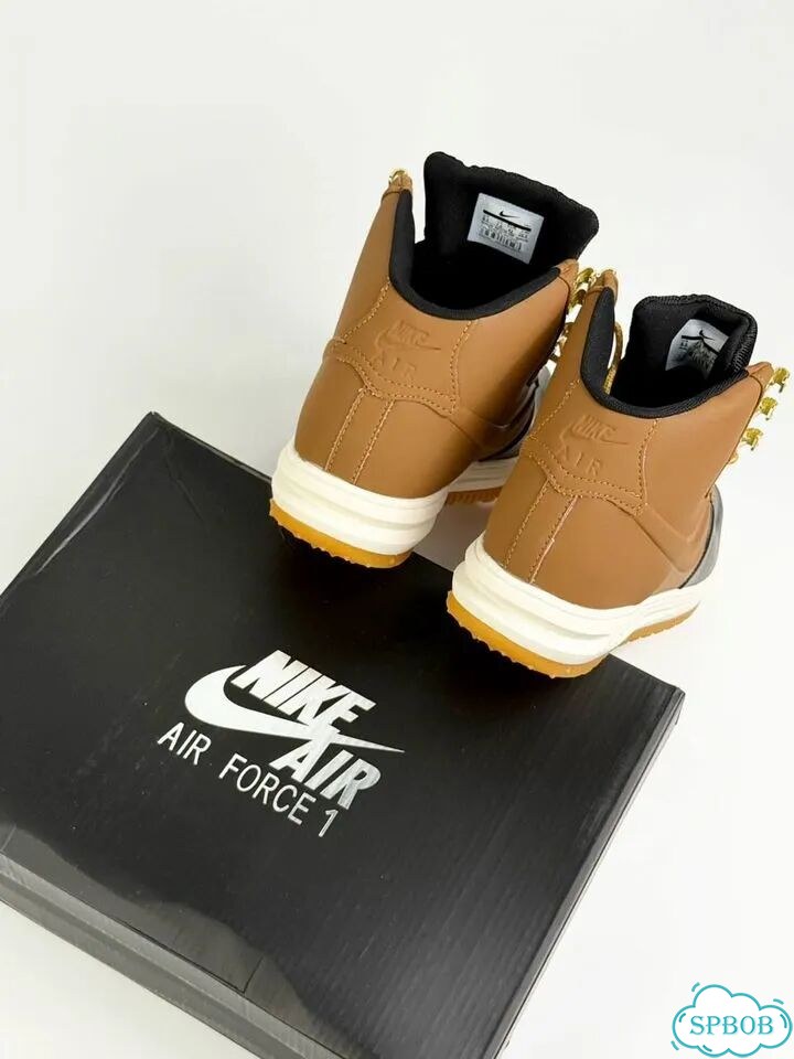 Nike Lunar Force 1 Duckboot с мехом (коричневый) фото 2