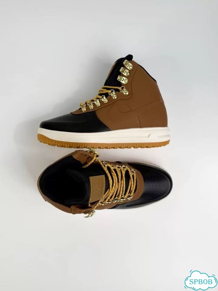 Nike Lunar Force 1 Duckboot с мехом (коричневый) фото 3
