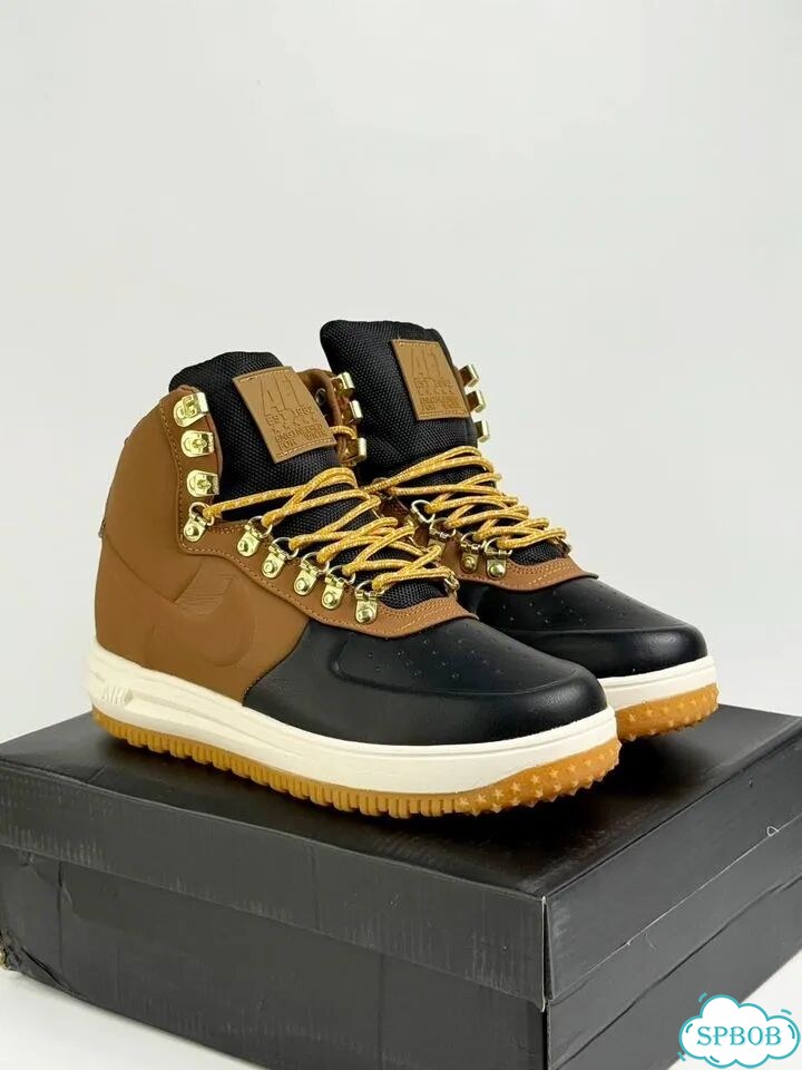 Nike Lunar Force 1 Duckboot с мехом (коричневый) фото 4