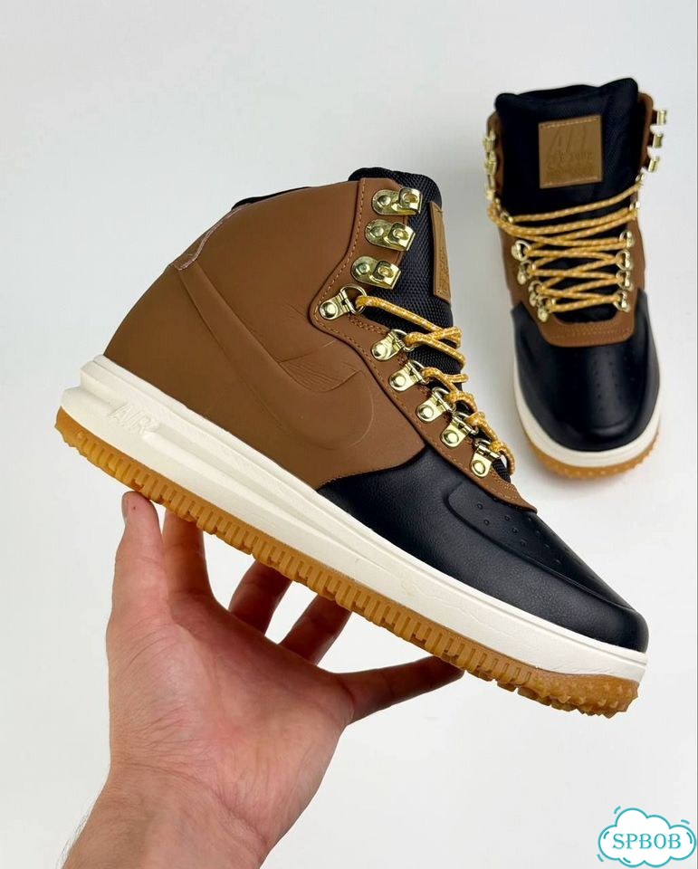 Nike Lunar Force 1 Duckboot с мехом (коричневый) фото 5