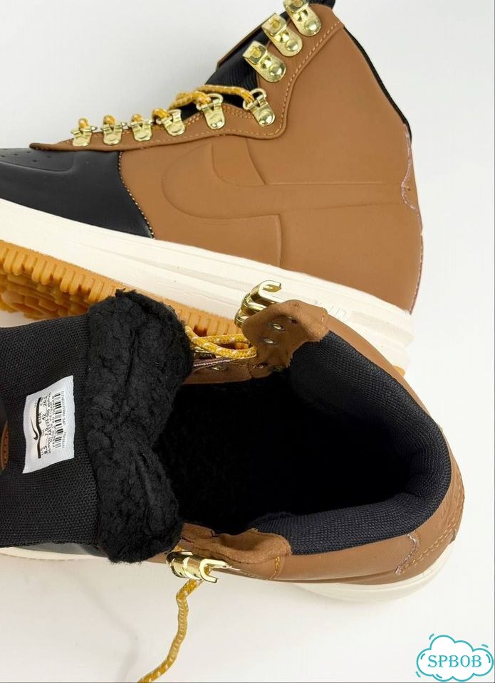 Nike Lunar Force 1 Duckboot с мехом (коричневый) фото 6