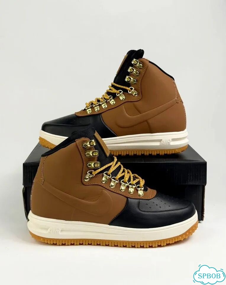 Nike Lunar Force 1 Duckboot с мехом (коричневый) фото 7