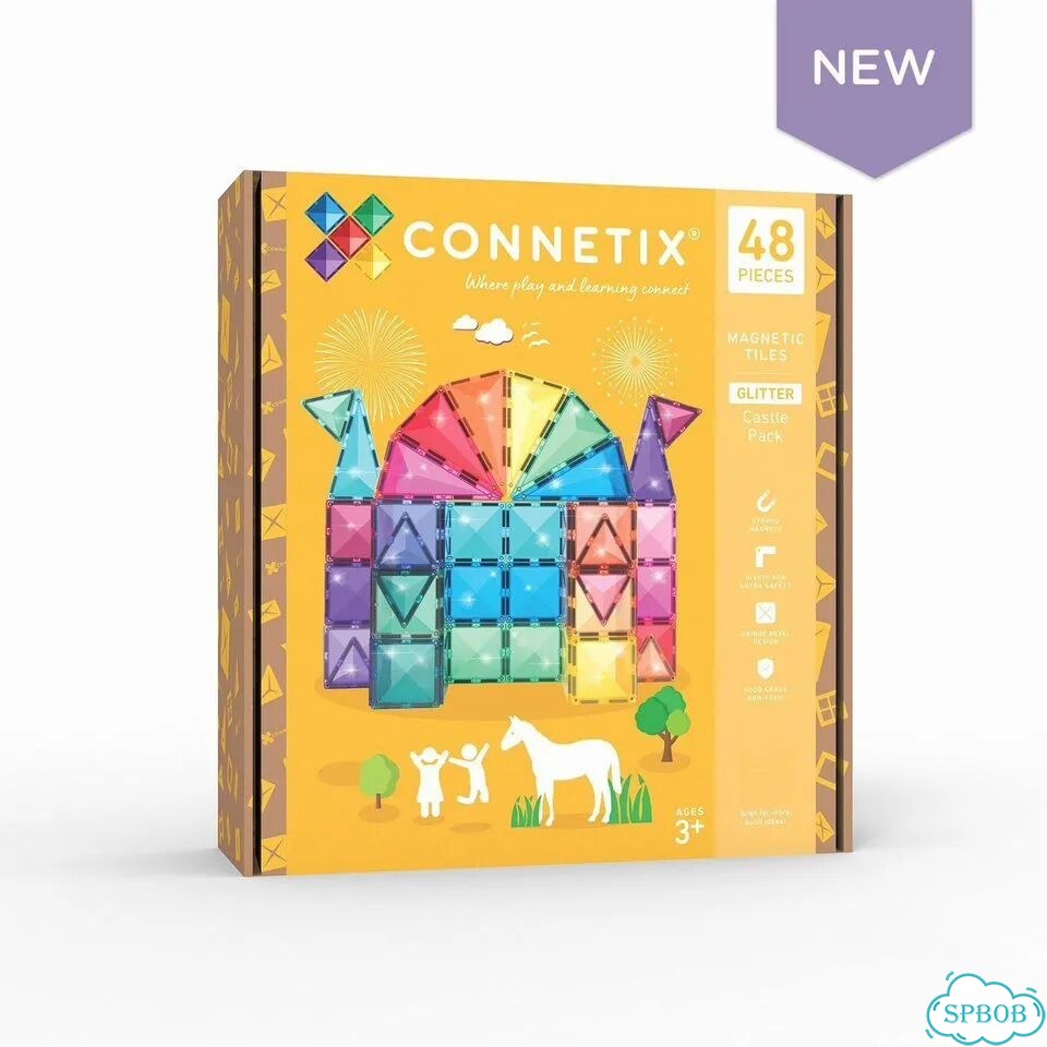 В наличии Блестящий магнитный конструктор Connetix фото 1