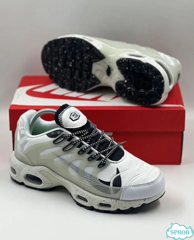 Nike Air Max Plus White Black фото 1