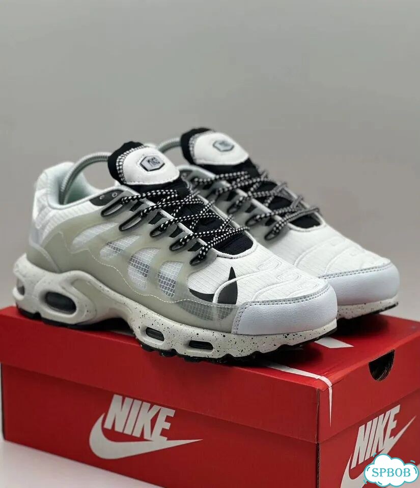 Nike Air Max Plus White Black фото 4