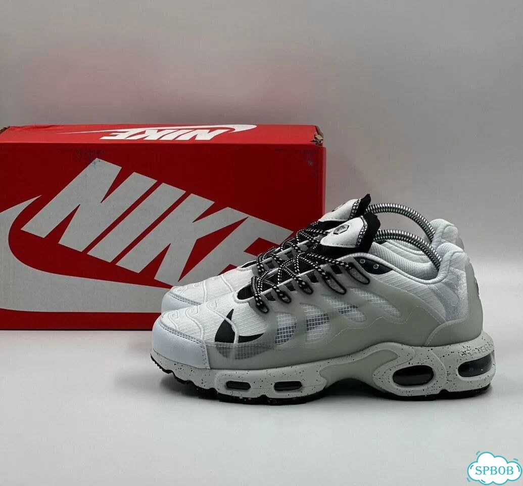 Nike Air Max Plus White Black фото 8