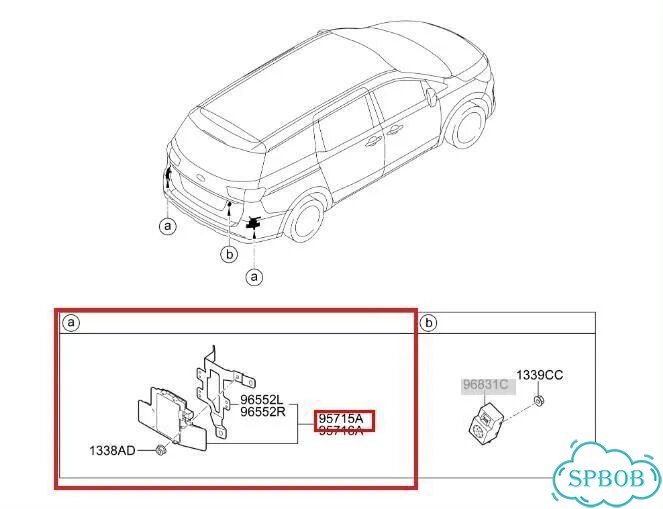 Датчик слепых зон левый Kia Carnival YP D4HB 2018 фото 3