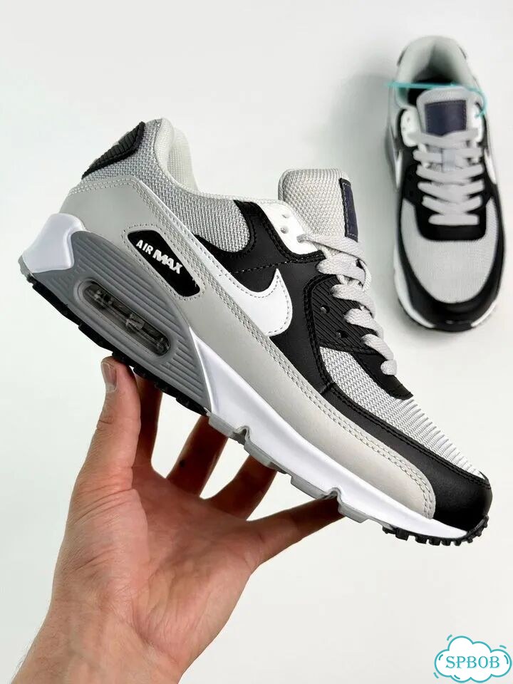 Nike Air Max 90 Grey Black White фото 1