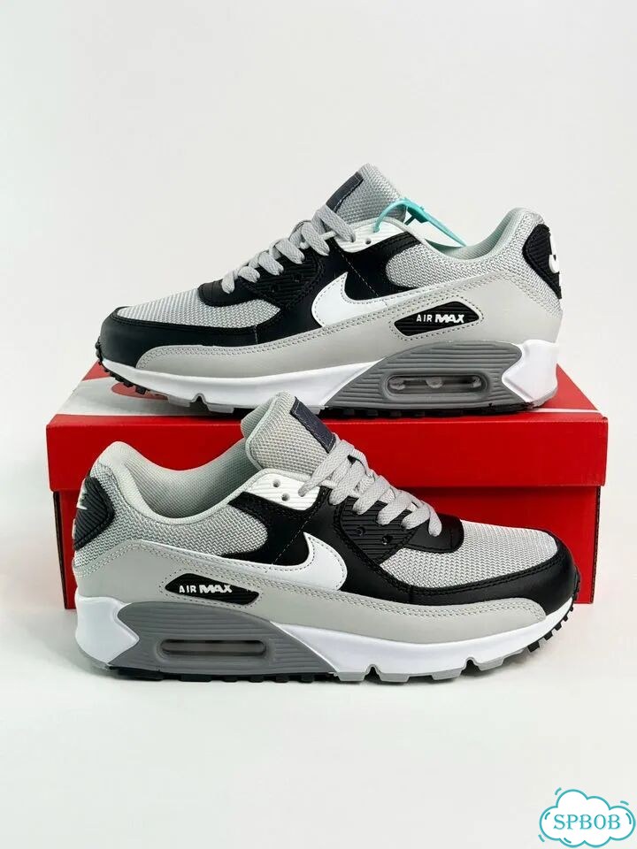 Nike Air Max 90 Grey Black White фото 4