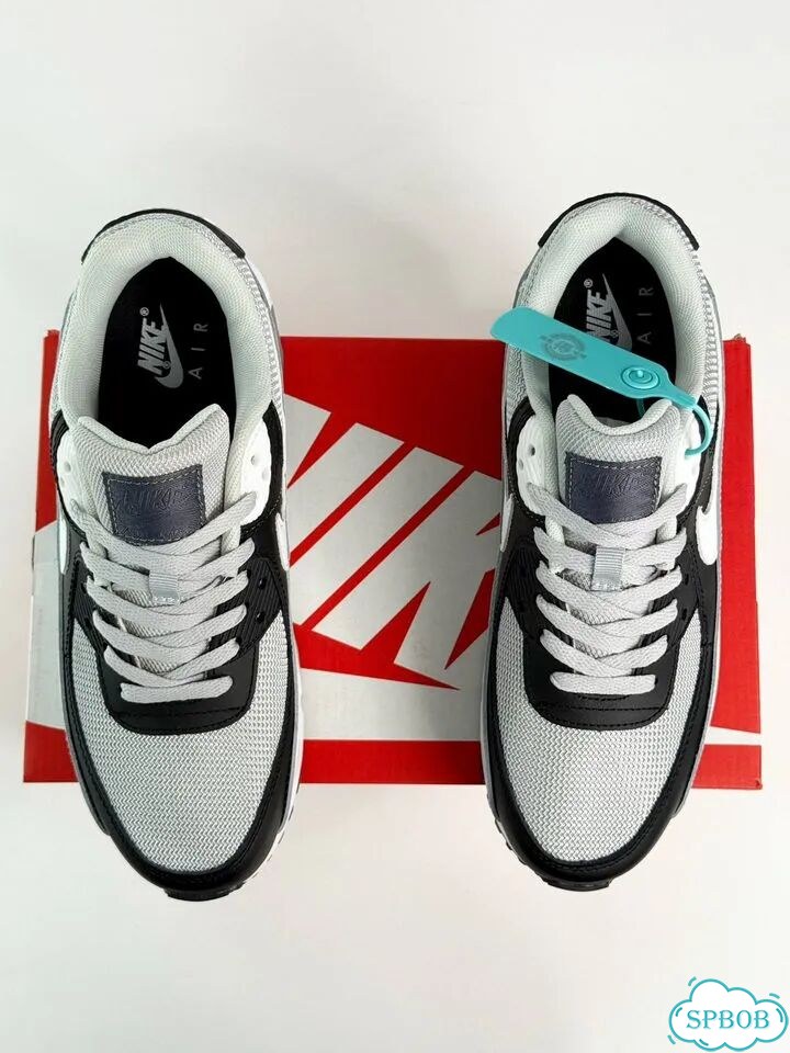 Nike Air Max 90 Grey Black White фото 5