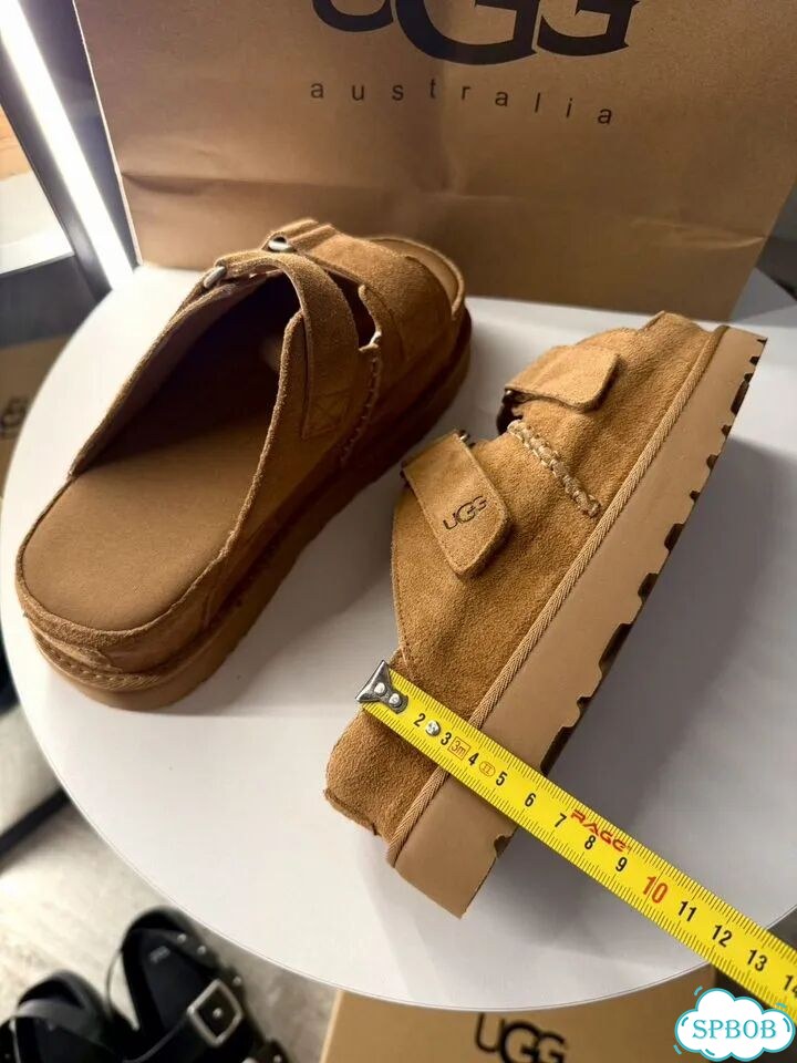 Шлепки сабо на платформе ugg натуральные фото 4