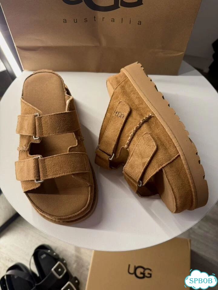 Шлепки сабо на платформе ugg натуральные фото 5