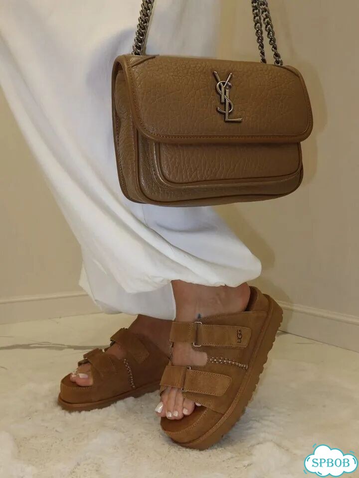 Шлепки сабо на платформе ugg натуральные фото 7