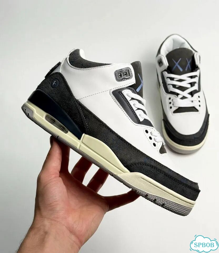 Nike Air Jordan 3 Retro Kaws Black White фото 4