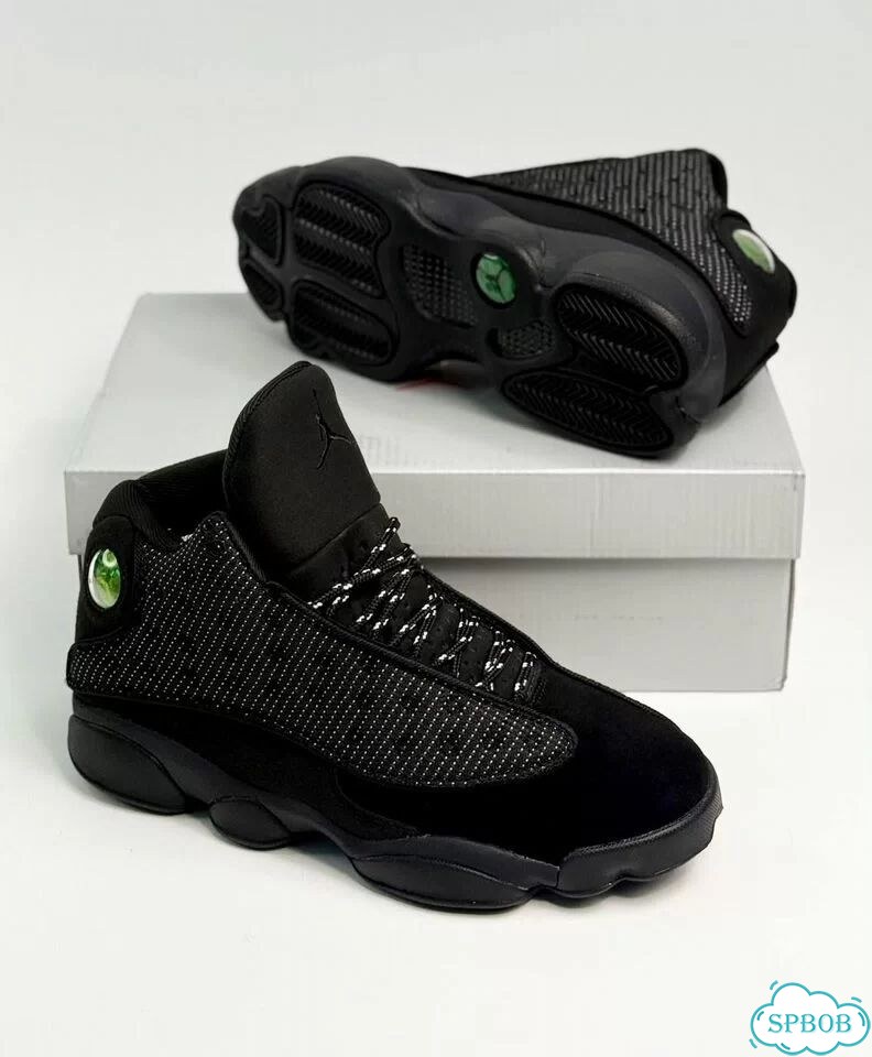 Nike Air Jordan 13 Retro Black Cat Black фото 2