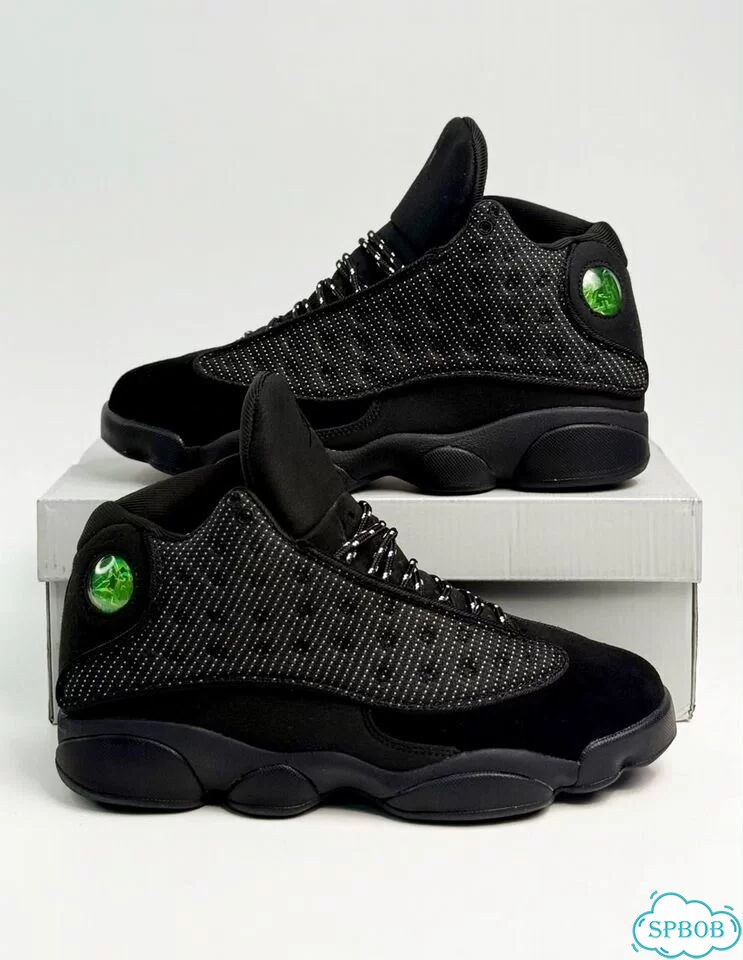 Nike Air Jordan 13 Retro Black Cat Black фото 8