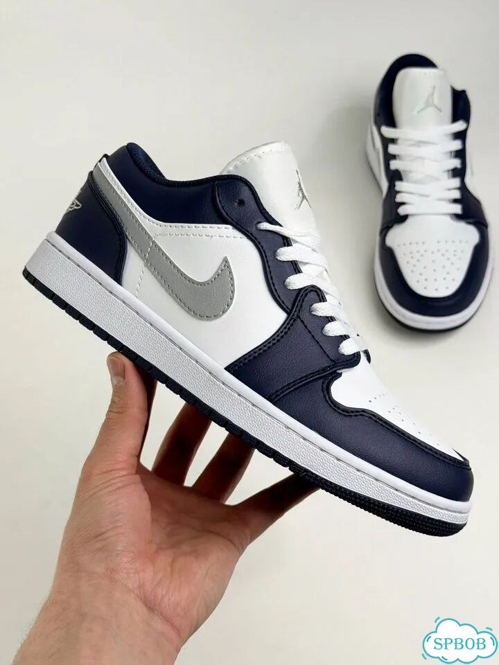 Nike Air Jordan 1 Low Navy White фото 1