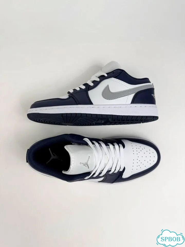 Nike Air Jordan 1 Low Navy White фото 2