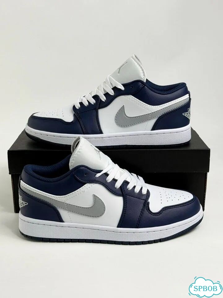 Nike Air Jordan 1 Low Navy White фото 8