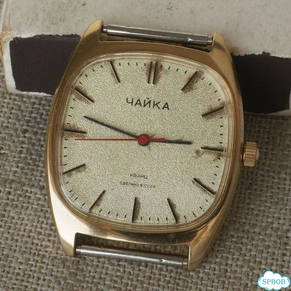 Часы винтажные Чайка 1956 СССР 1980е позолота Au фото 7