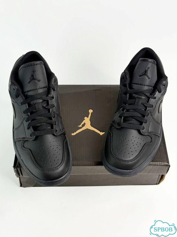 Nike Air Jordan 1 Low Black фото 1
