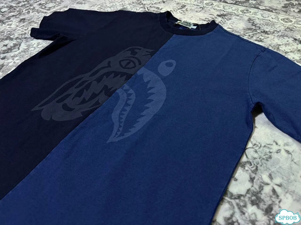Футболка Bape x Tiger синяя фото 2