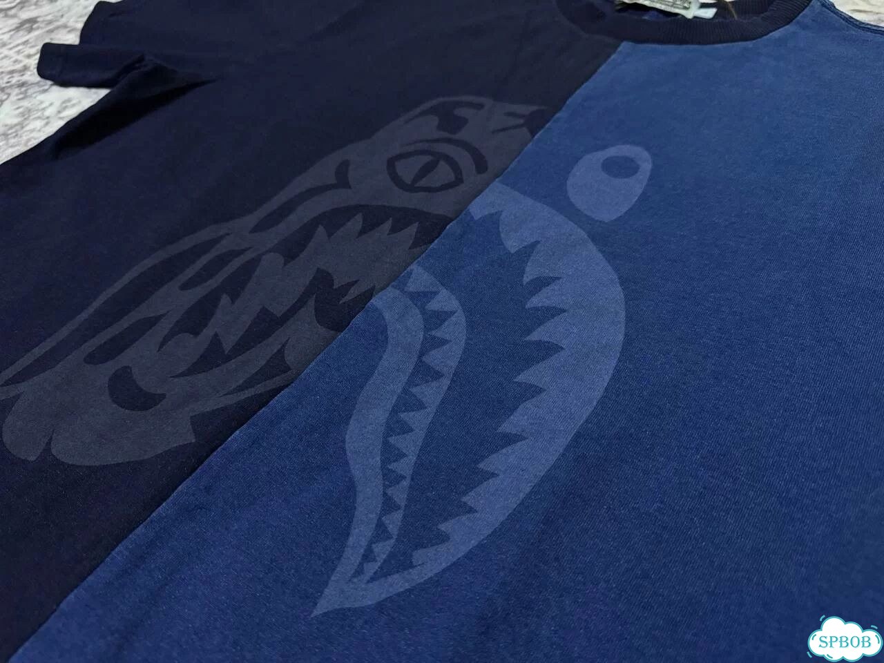 Футболка Bape x Tiger синяя фото 3