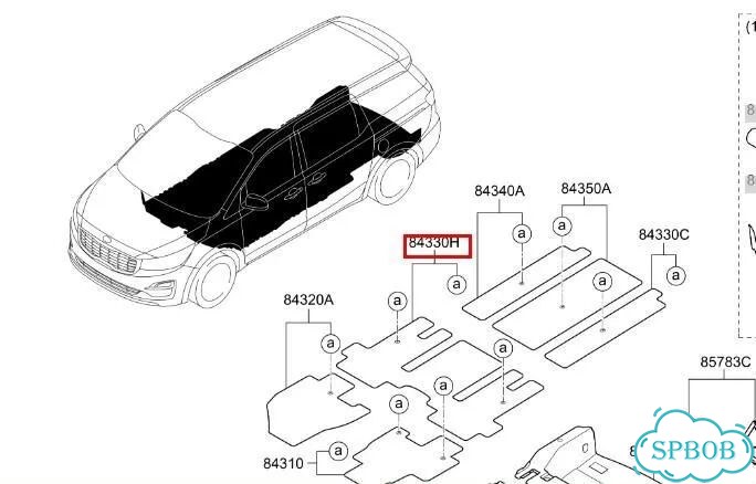Коврик салона Kia Carnival YP D4HB 2018 фото 3