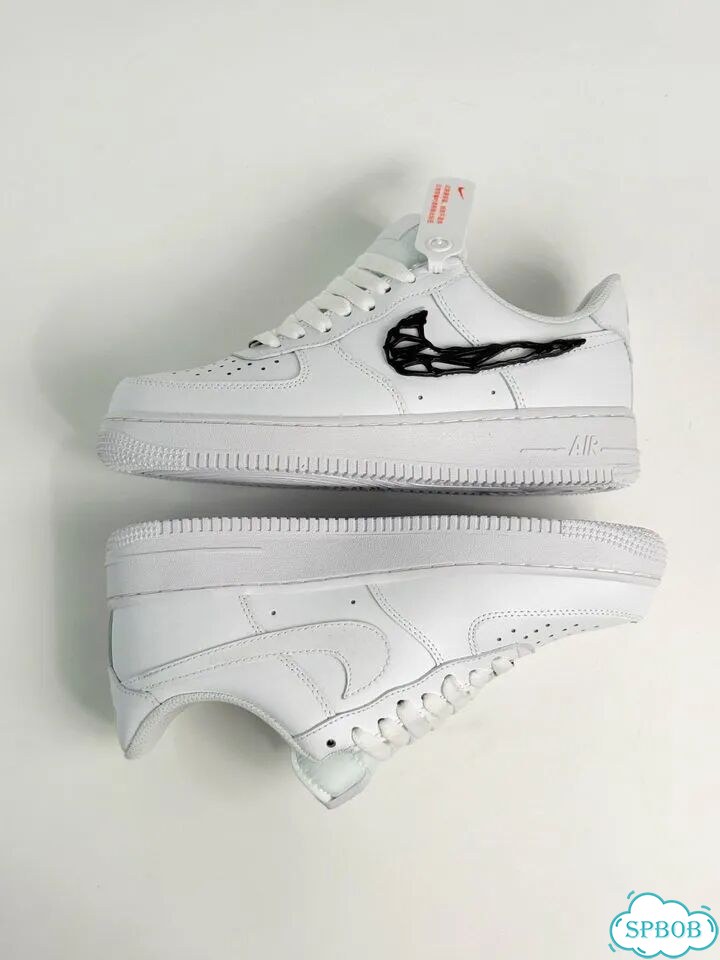 Nike Air Force 1 Low White Black фото 3