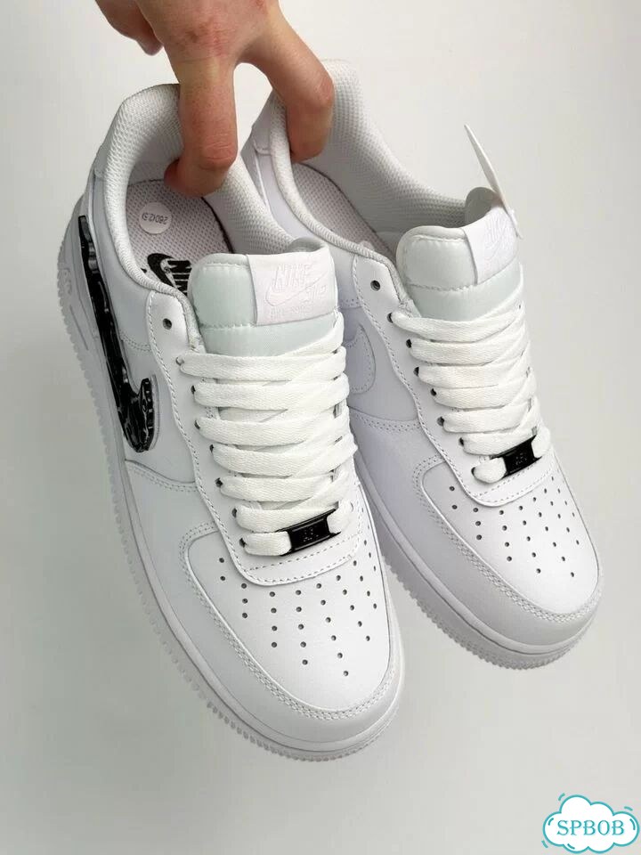 Nike Air Force 1 Low White Black фото 4