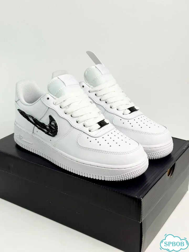 Nike Air Force 1 Low White Black фото 8