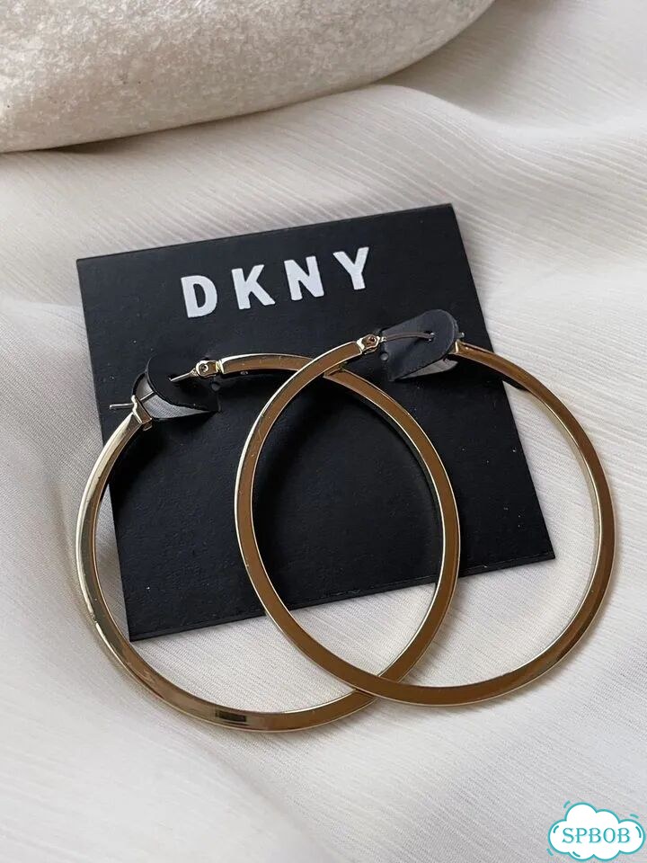 Новые серьги Dkny базовые кольца оригинал фото 1