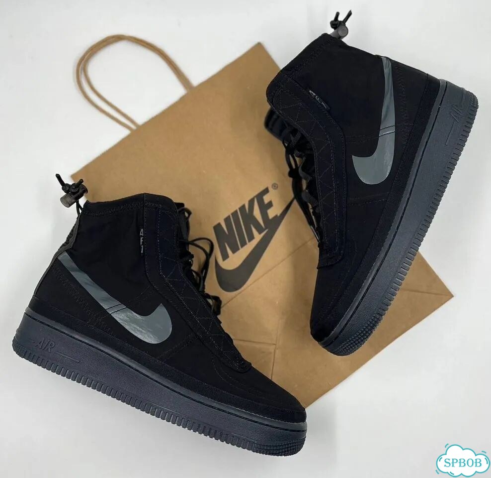Nike Air Force 1 High Shell Black фото 1