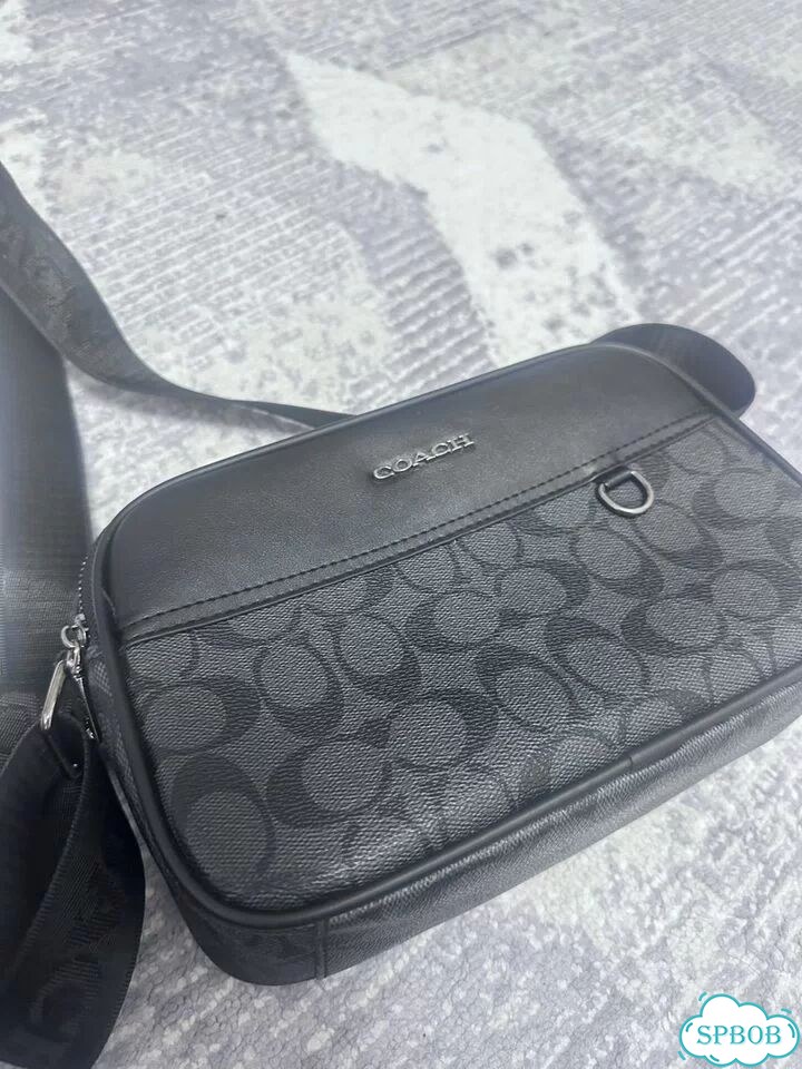 Сумка coach мужская черная фото 1